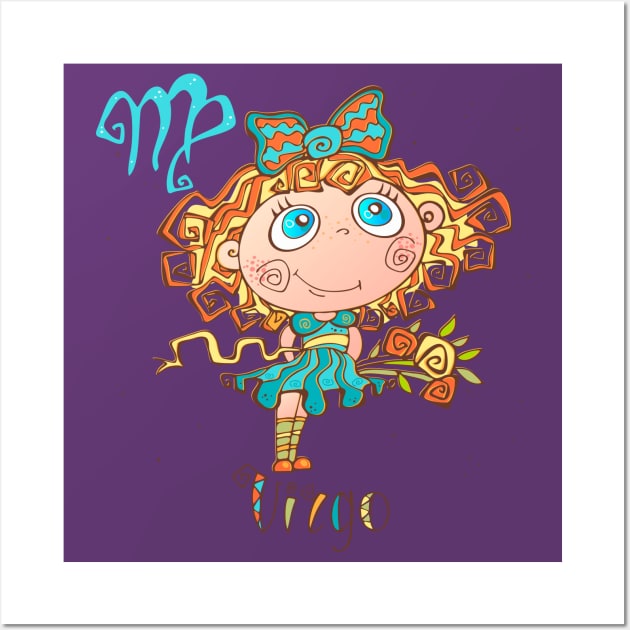 Virgo Zodiac Children Wall Art by Mako Design 